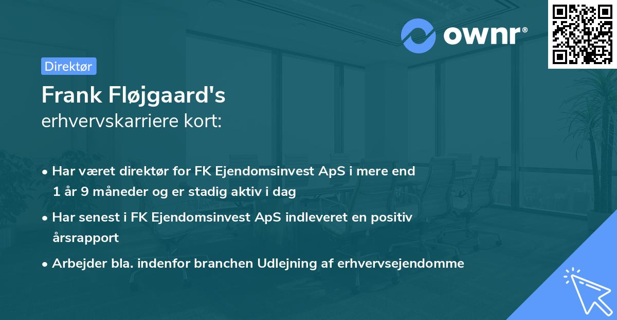 Frank Fløjgaard's erhvervskarriere kort