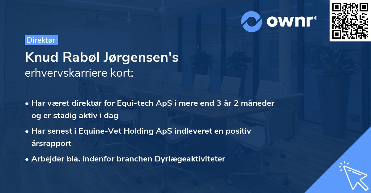 Knud Rabøl Jørgensen's erhvervskarriere kort