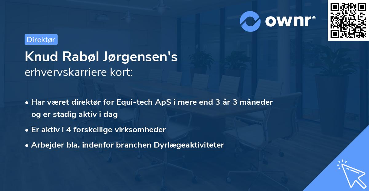 Knud Rabøl Jørgensen's erhvervskarriere kort