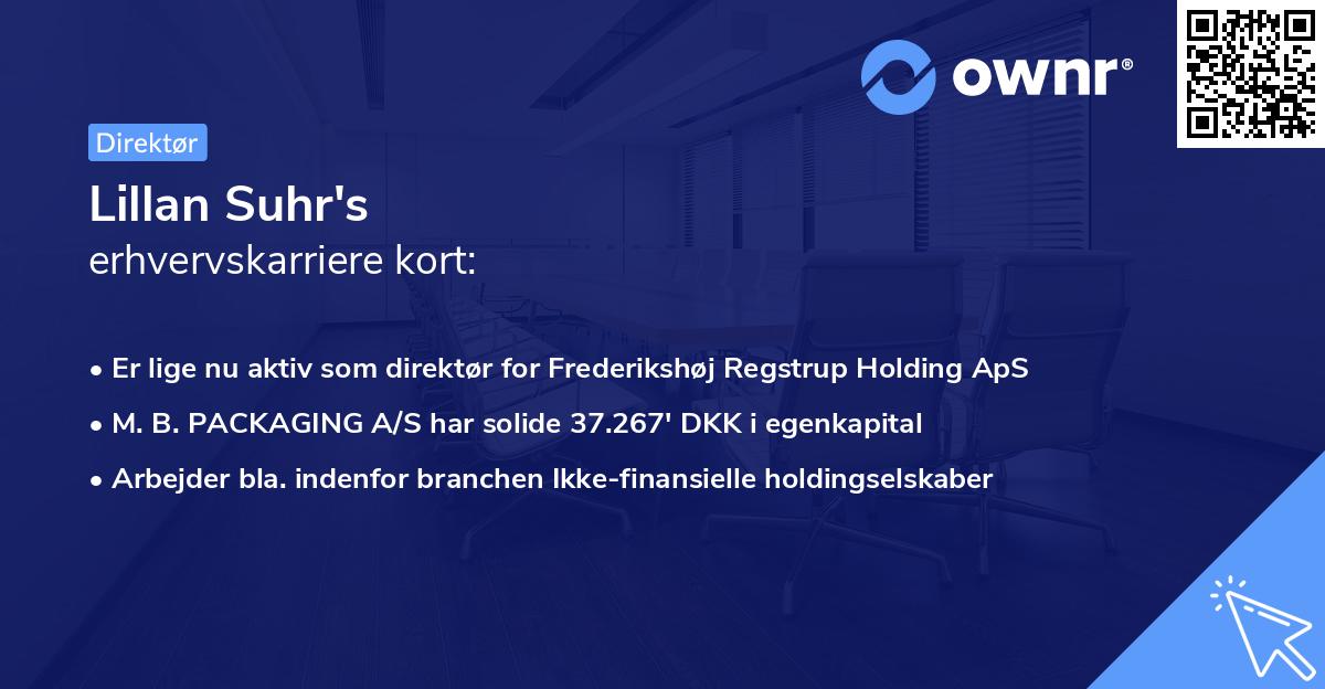 Lillan Suhr's erhvervskarriere kort