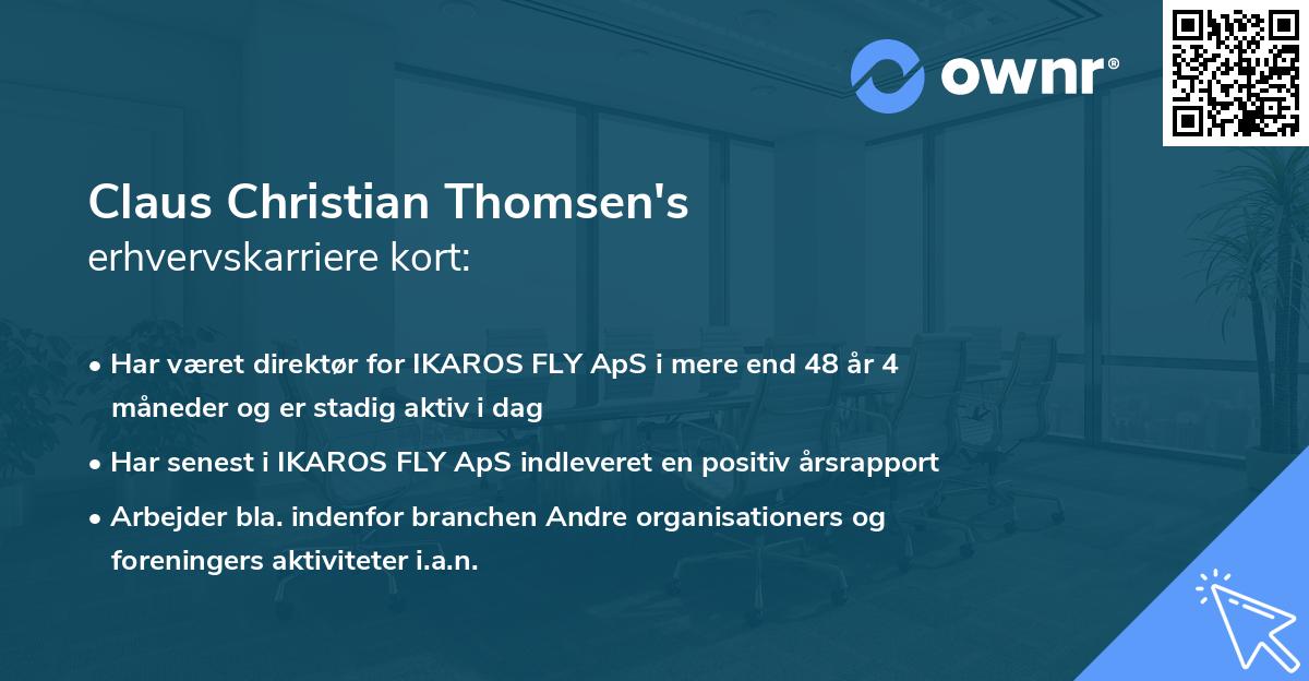 Claus Christian Thomsen's erhvervskarriere kort