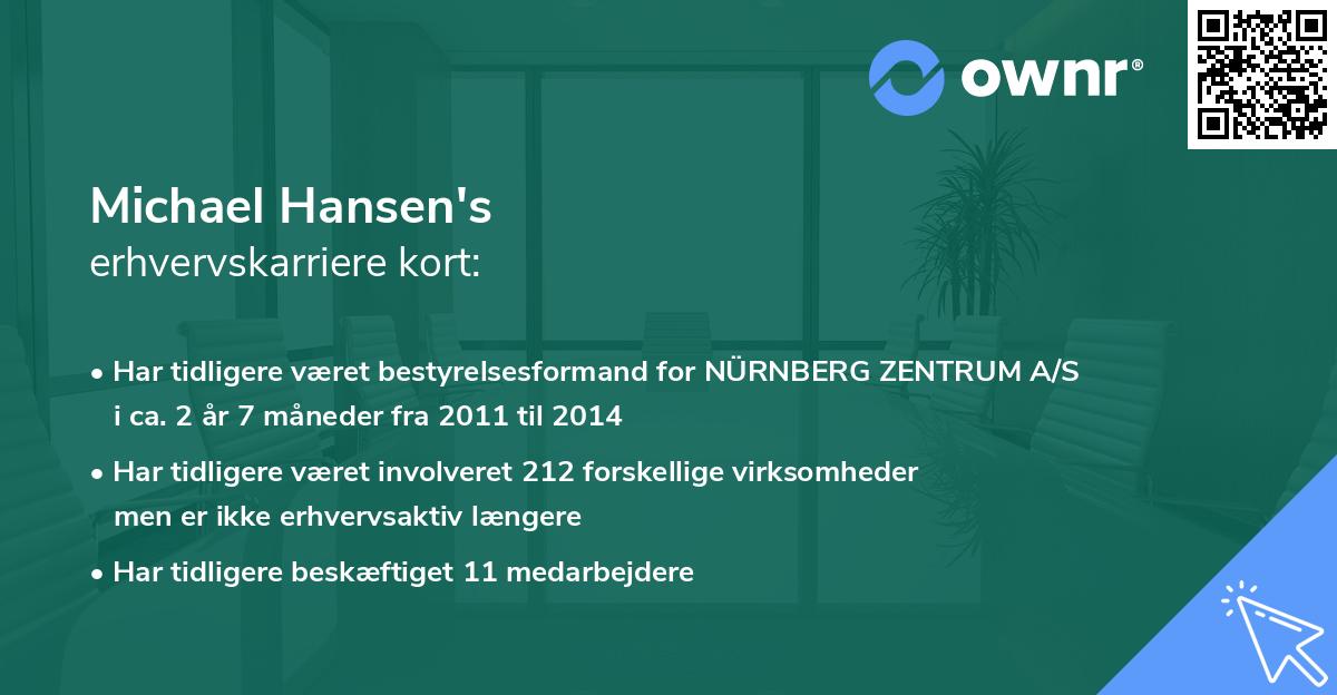 Michael Hansen's erhvervskarriere kort