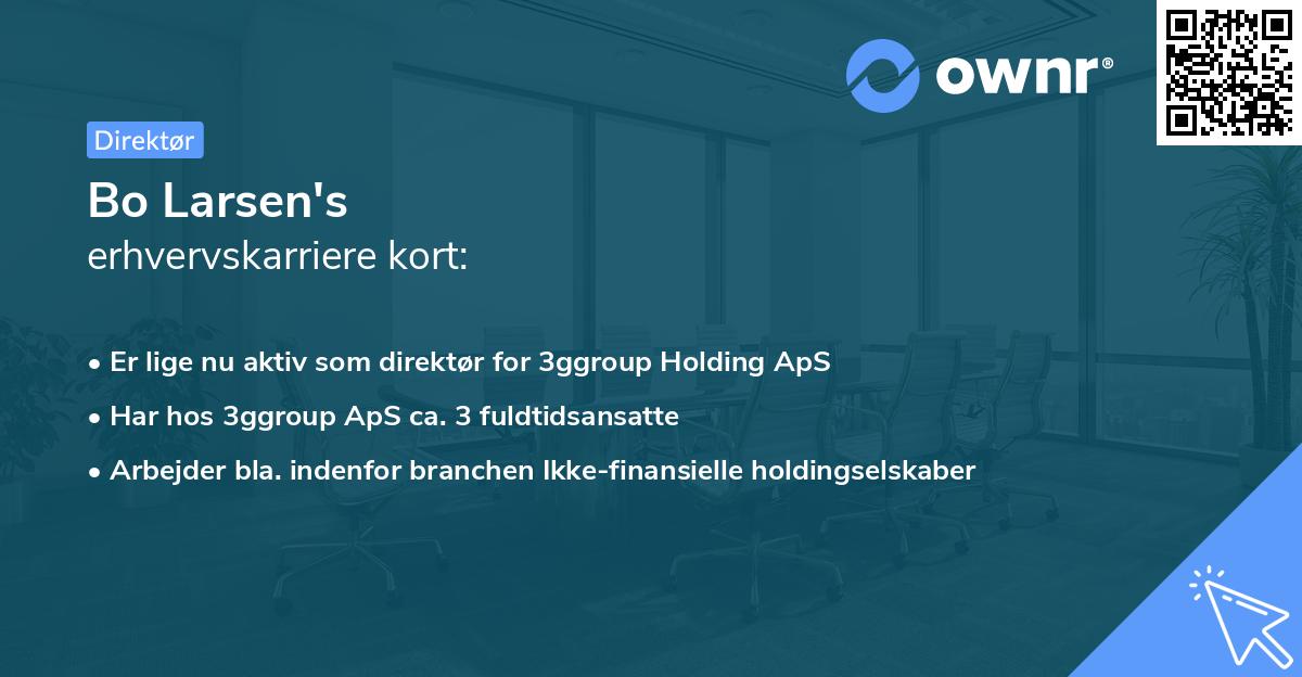 Bo Larsen's erhvervskarriere kort