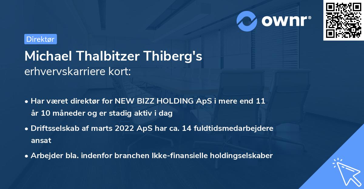 Michael Thalbitzer Thiberg's erhvervskarriere kort