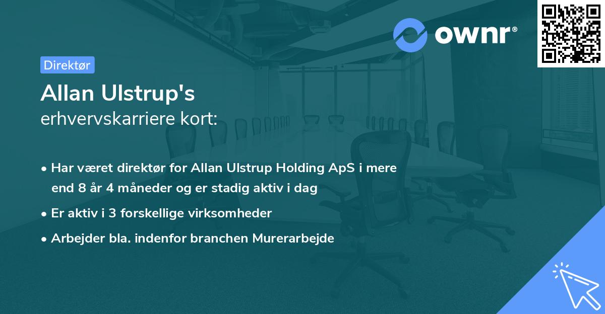 Allan Ulstrup's erhvervskarriere kort