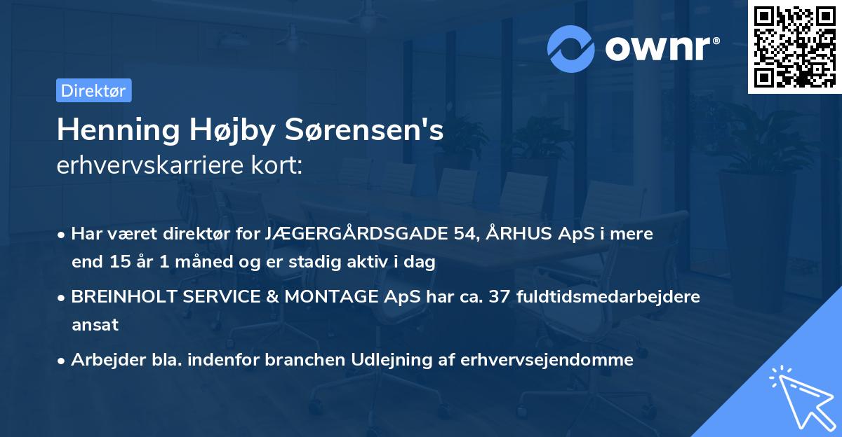 Henning Højby Sørensen's erhvervskarriere kort