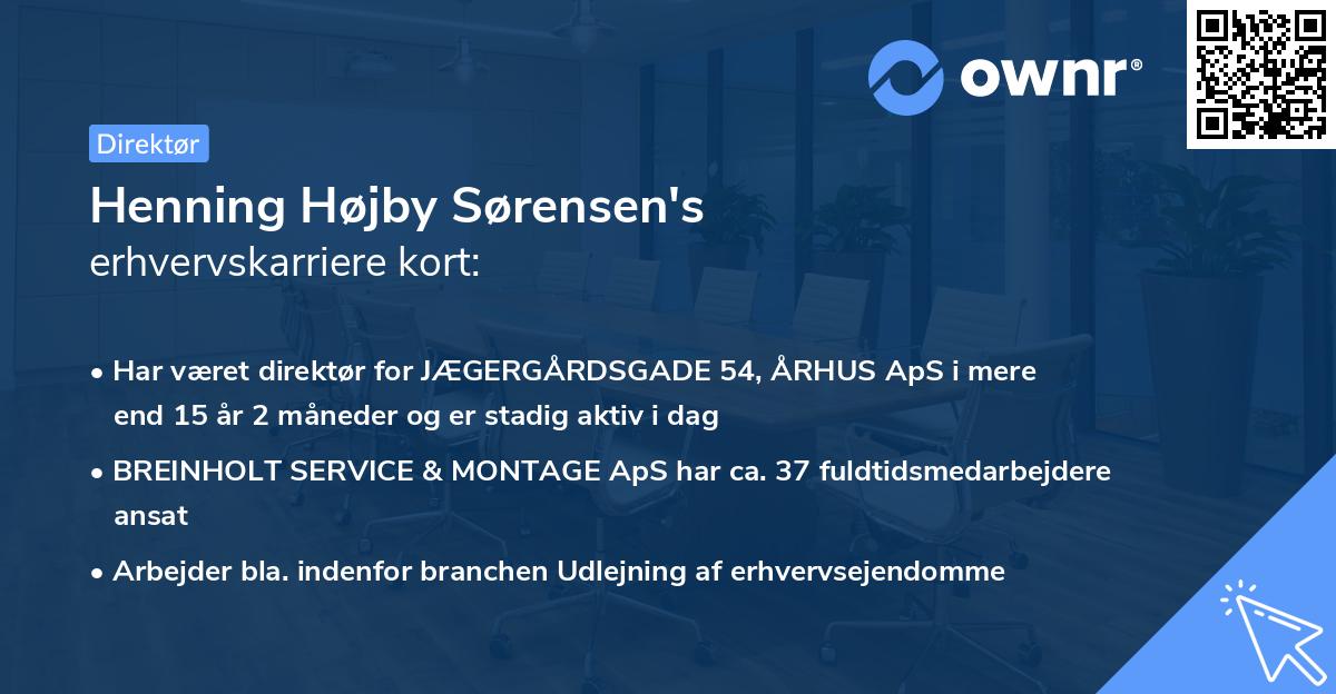 Henning Højby Sørensen's erhvervskarriere kort