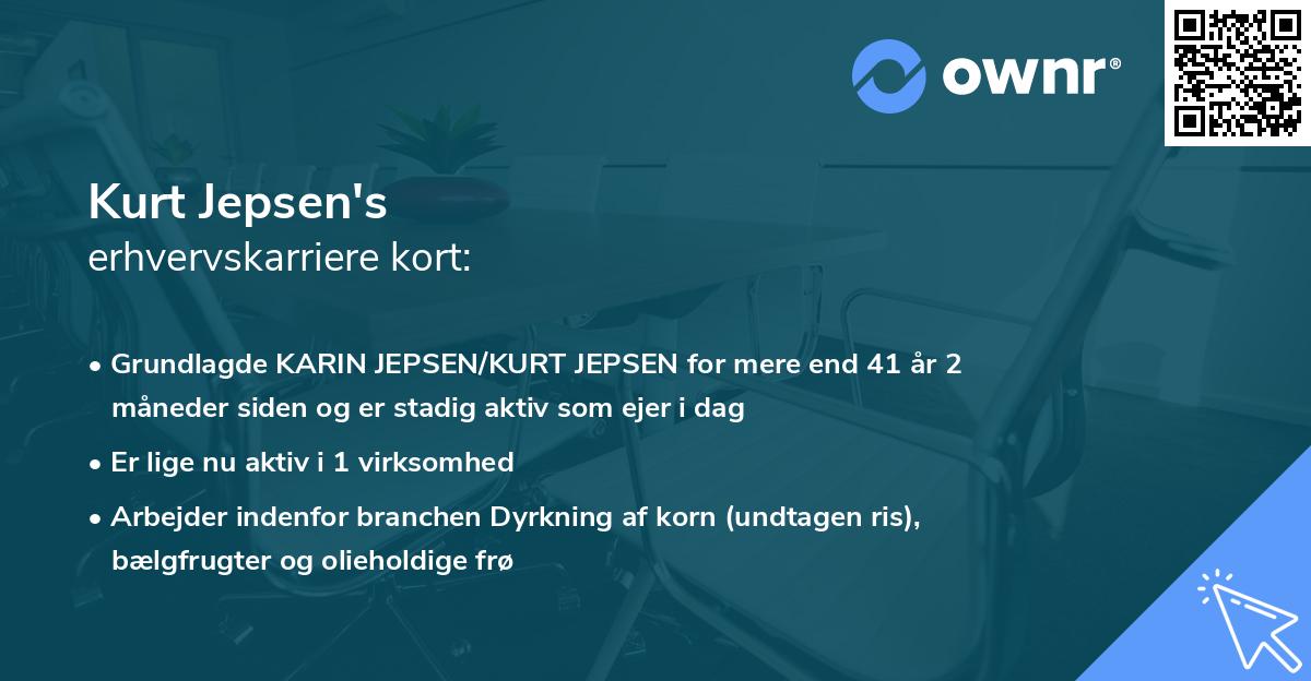 Kurt Jepsen's erhvervskarriere kort