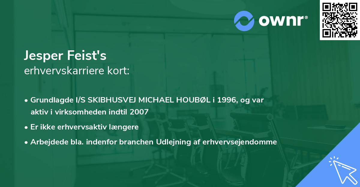 Jesper Feist's erhvervskarriere kort