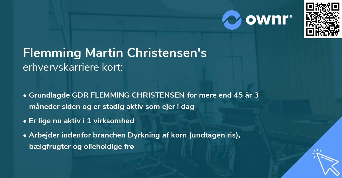 Flemming Martin Christensen's erhvervskarriere kort