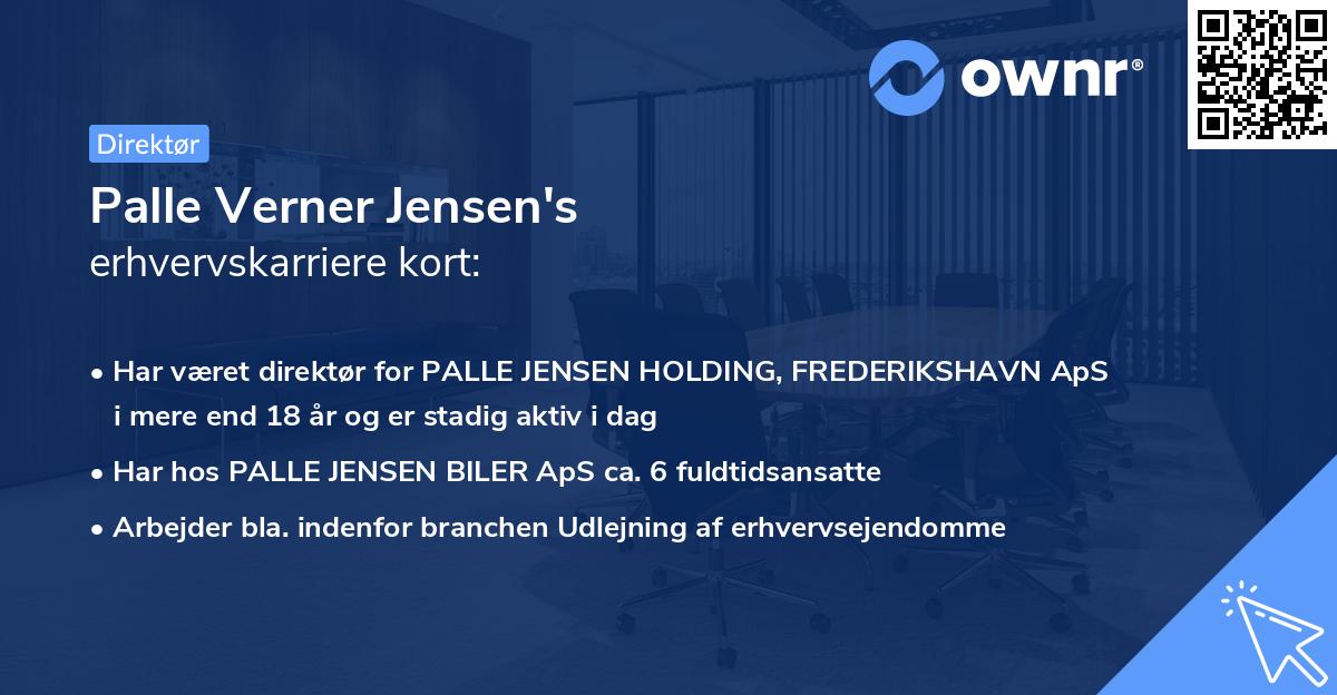 Palle Verner Jensen's erhvervskarriere kort