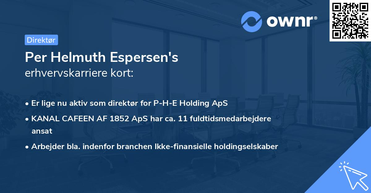 Per Helmuth Espersen's erhvervskarriere kort