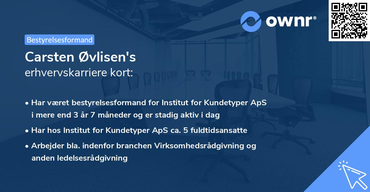 Carsten Øvlisen's erhvervskarriere kort