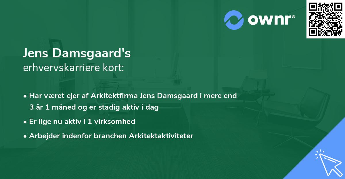Jens Damsgaard's erhvervskarriere kort