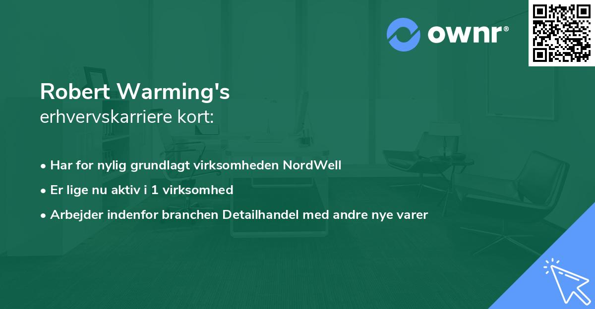 Robert Warming's erhvervskarriere kort