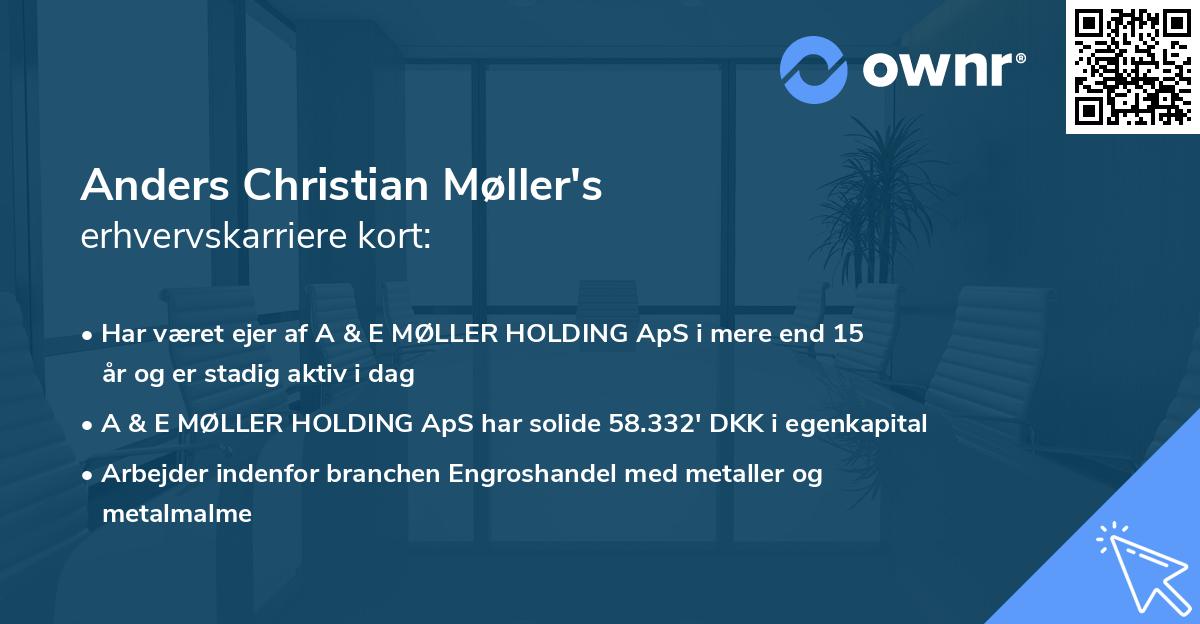 Anders Christian Møller's erhvervskarriere kort