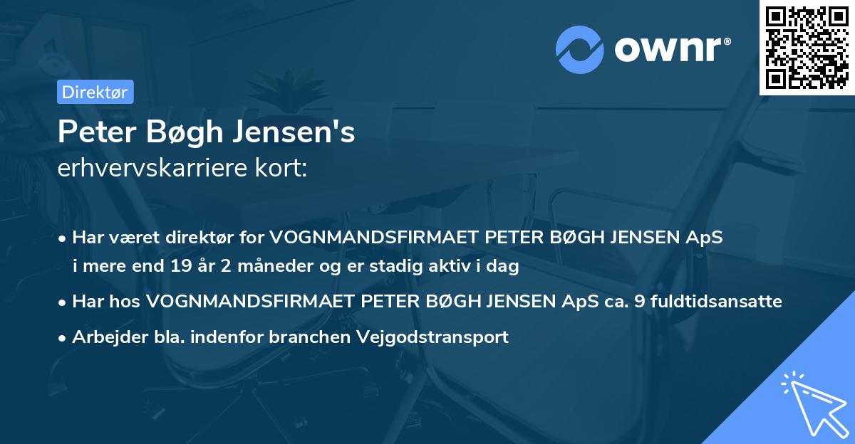 Peter Bøgh Jensen's erhvervskarriere kort