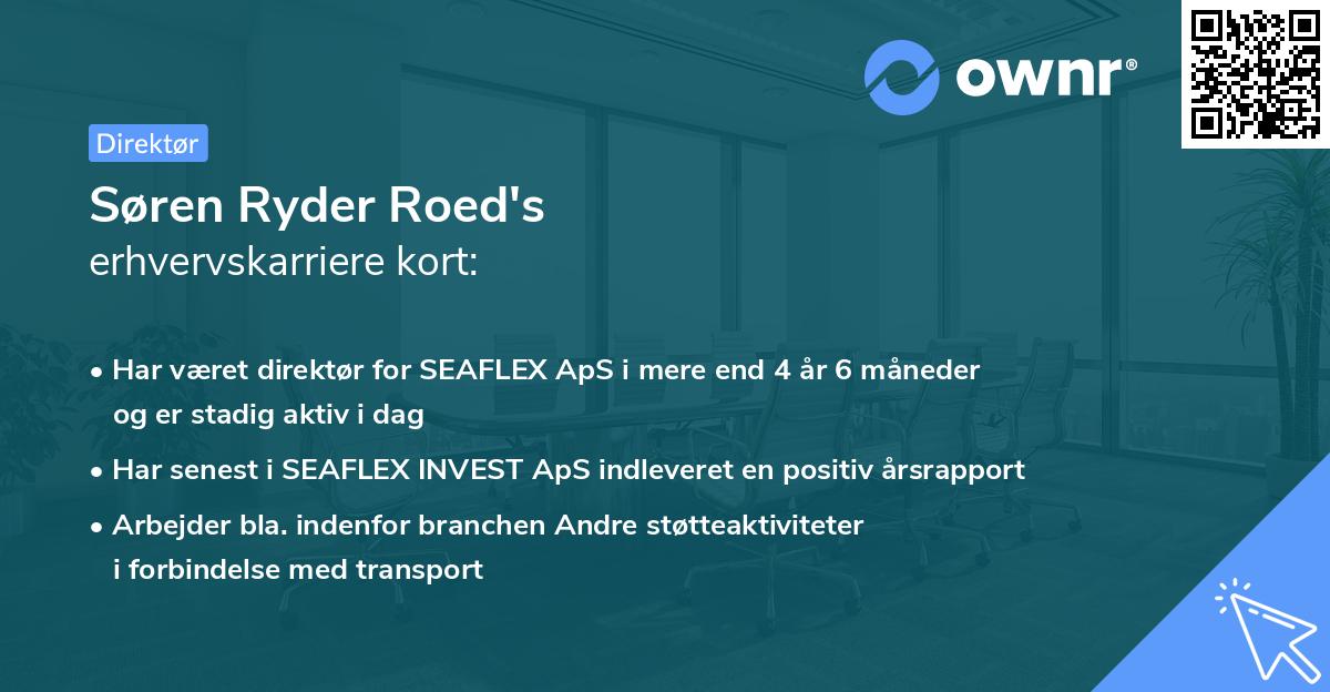 Søren Ryder Roed's erhvervskarriere kort
