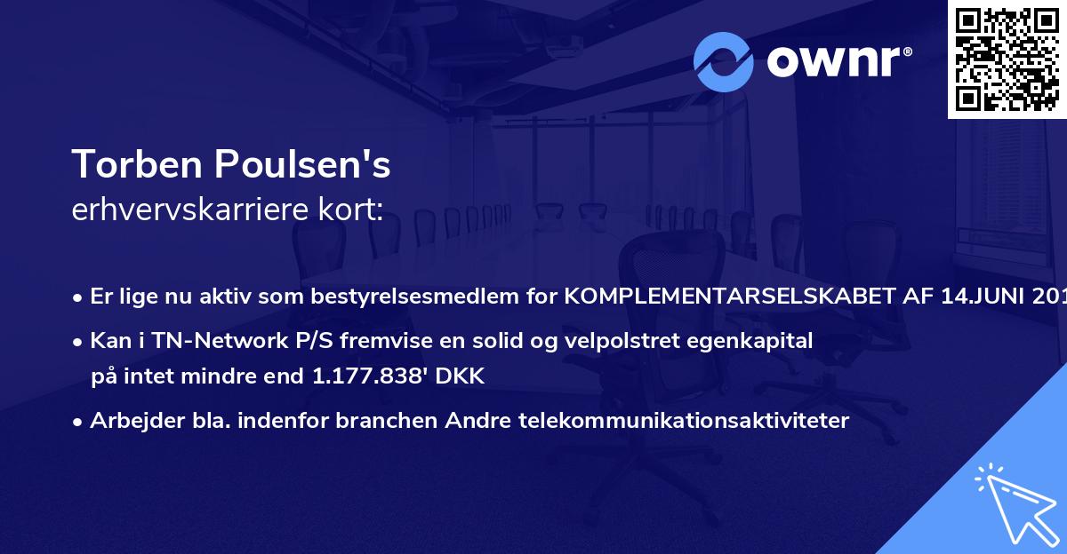 Torben Poulsen's erhvervskarriere kort