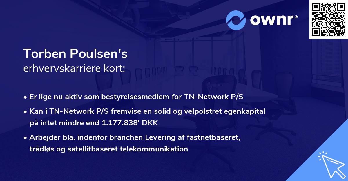 Torben Poulsen's erhvervskarriere kort
