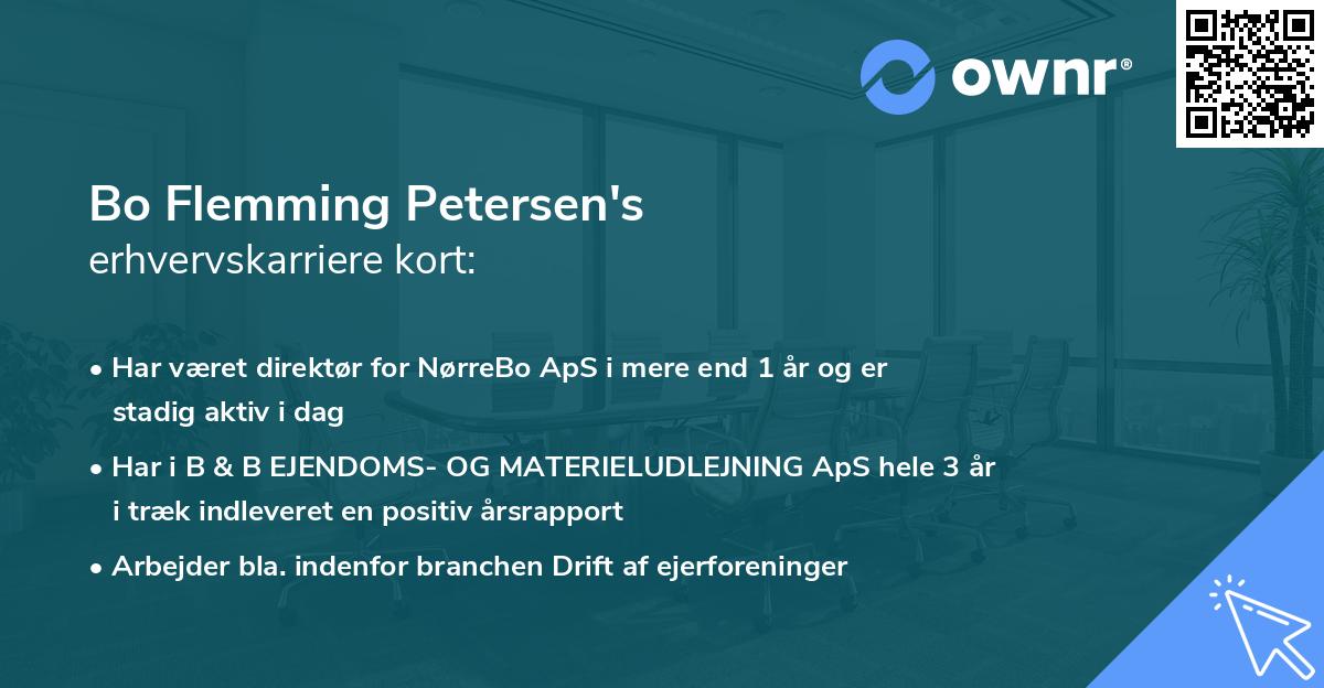 Bo Flemming Petersen's erhvervskarriere kort
