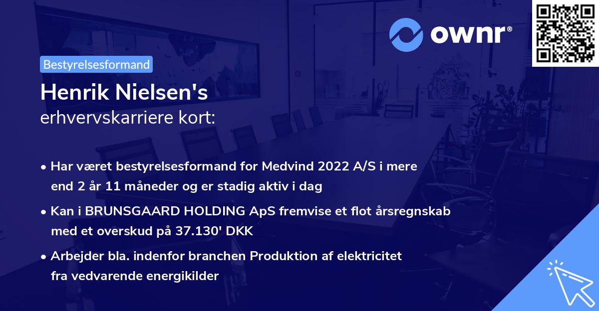 Henrik Nielsen's erhvervskarriere kort