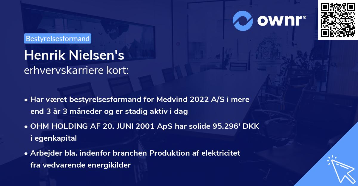 Henrik Nielsen's erhvervskarriere kort