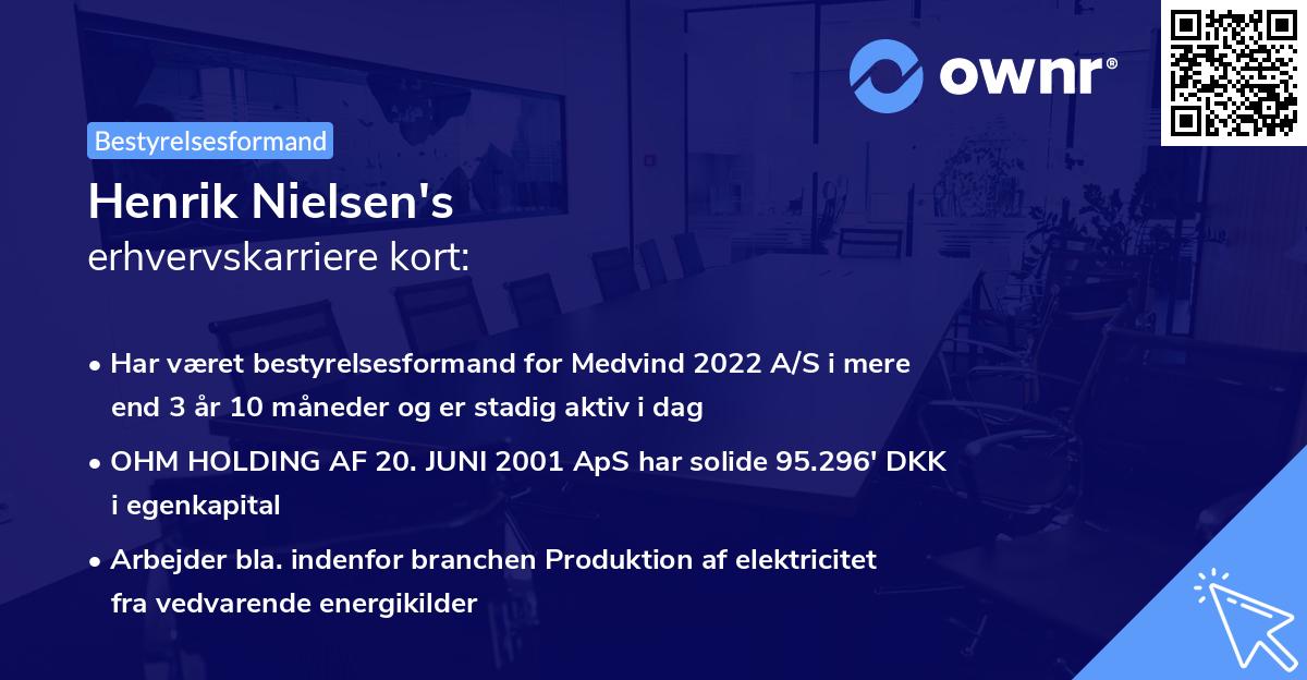 Henrik Nielsen's erhvervskarriere kort