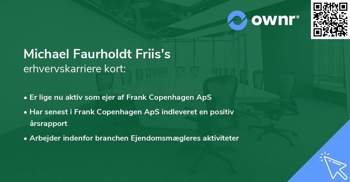 Michael Faurholdt Friis's erhvervskarriere kort