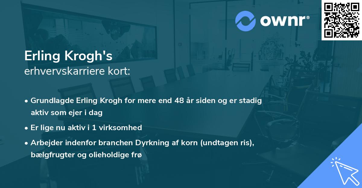 Erling Krogh's erhvervskarriere kort