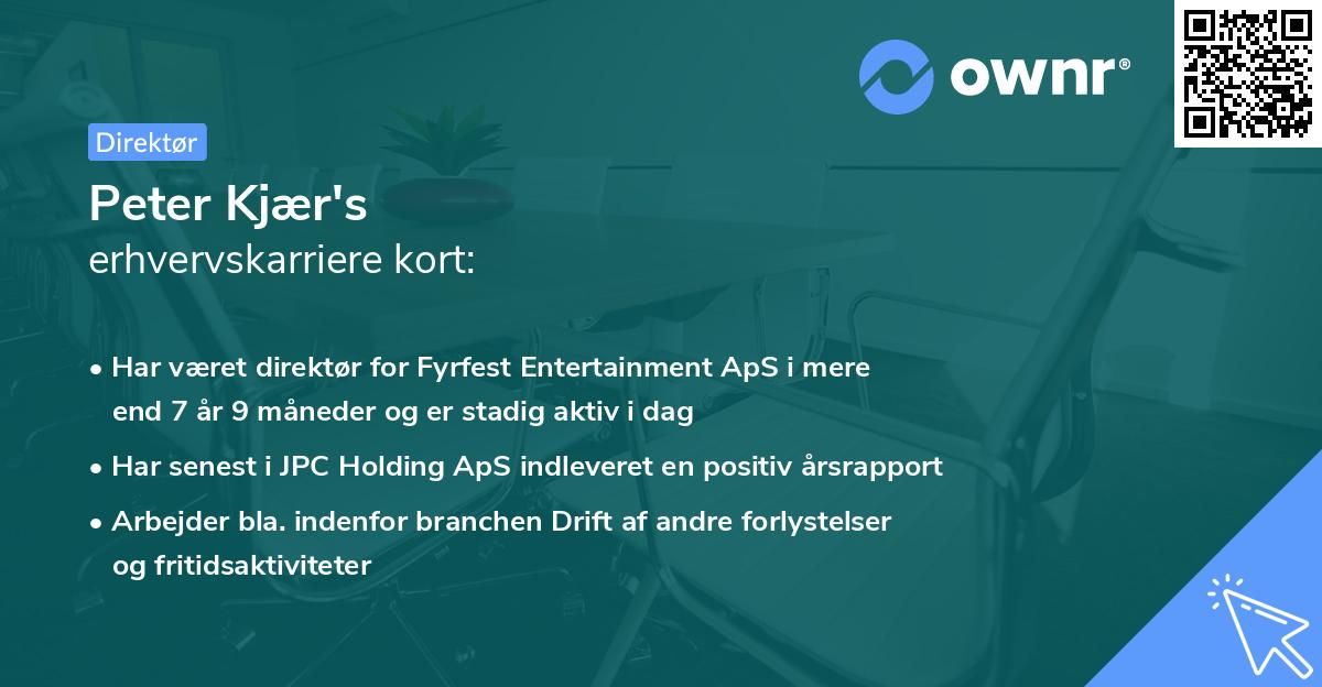 Peter Kjær's erhvervskarriere kort