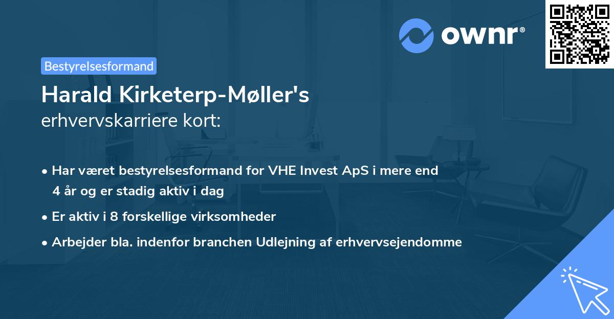 Harald Kirketerp-Møller's erhvervskarriere kort