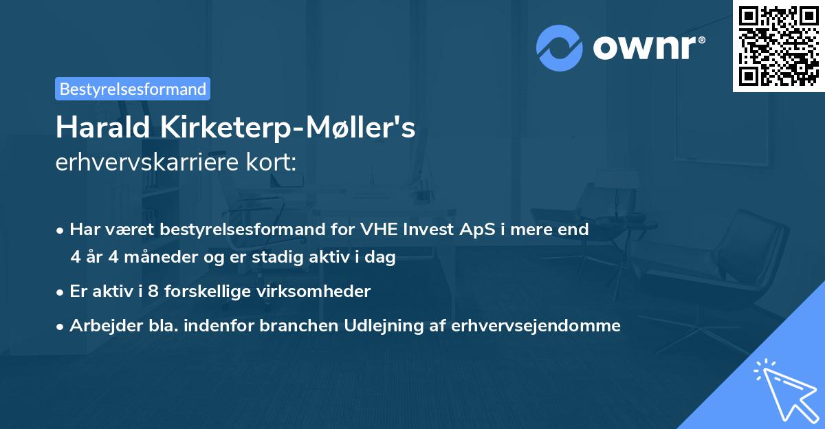 Harald Kirketerp-Møller's erhvervskarriere kort