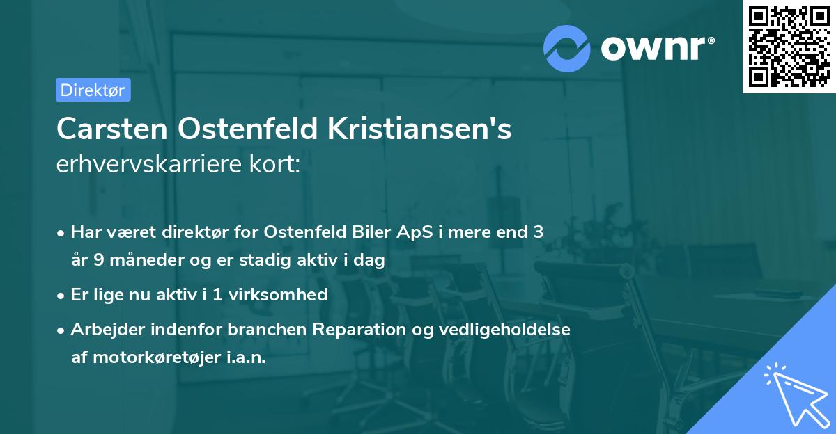 Carsten Ostenfeld Kristiansen's erhvervskarriere kort