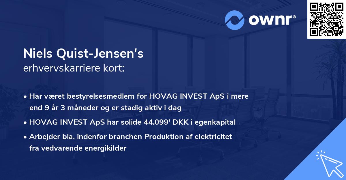 Niels Quist-Jensen's erhvervskarriere kort