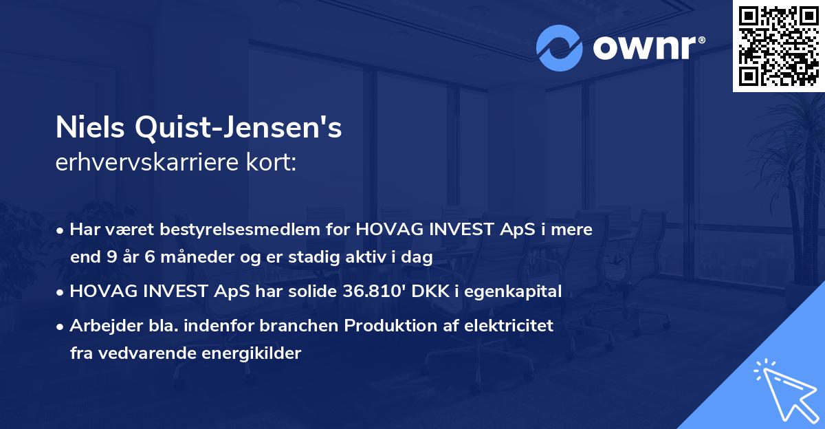 Niels Quist-Jensen's erhvervskarriere kort