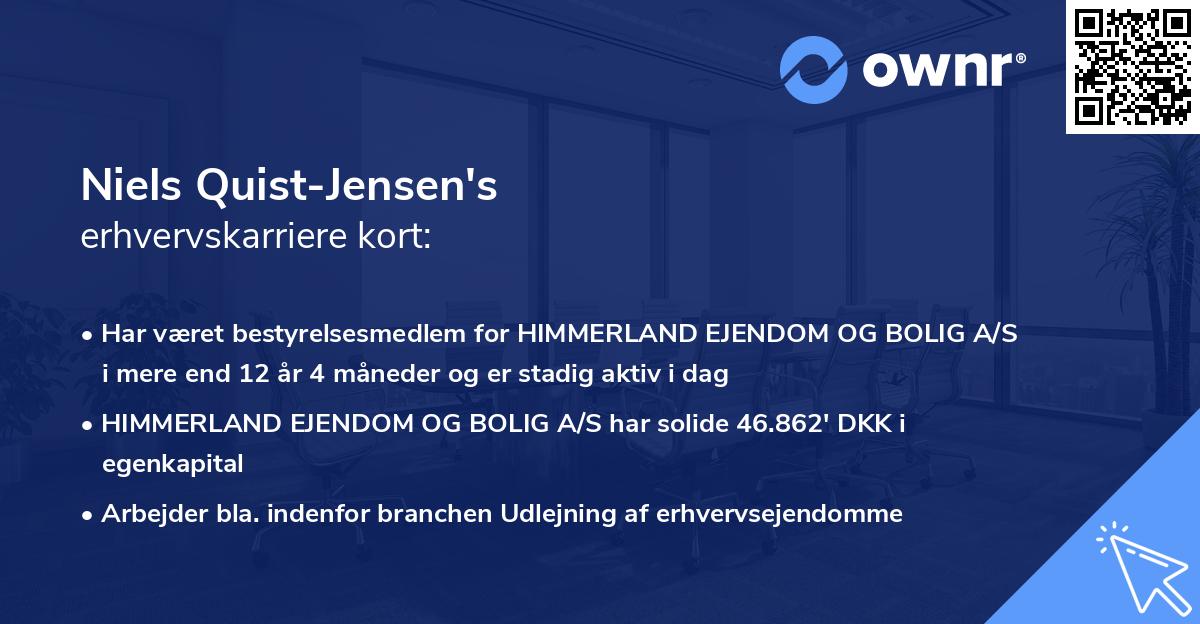 Niels Quist-Jensen's erhvervskarriere kort