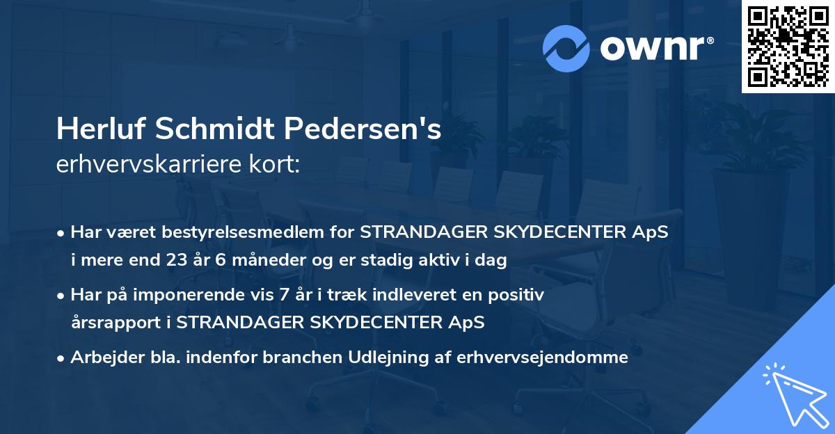 Herluf Schmidt Pedersen's erhvervskarriere kort