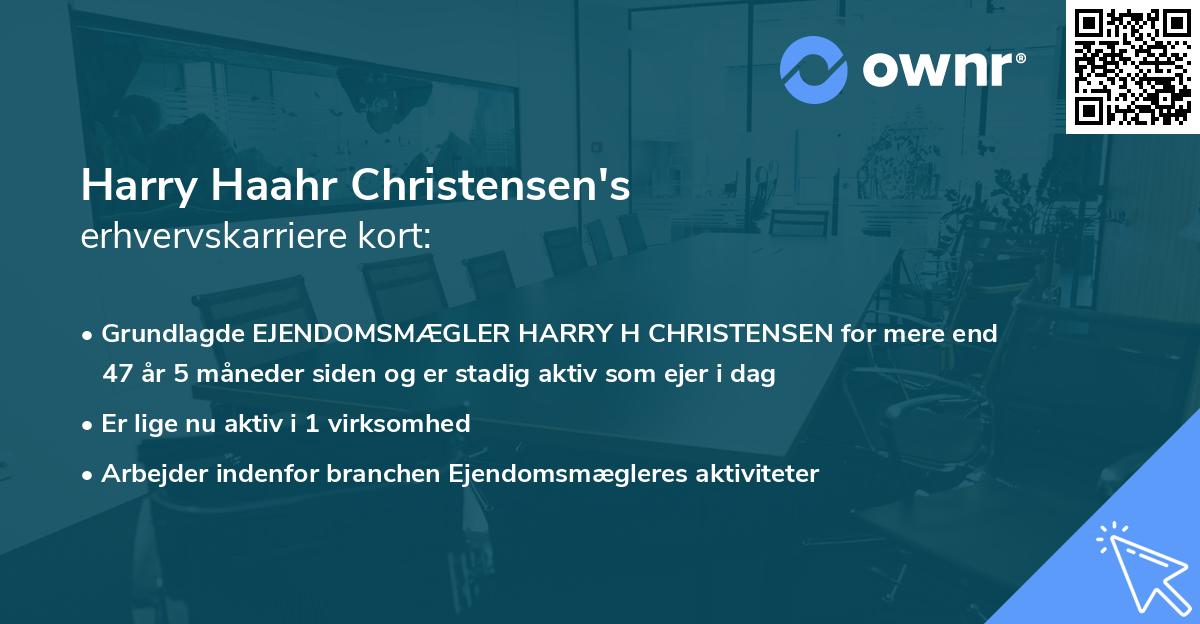 Harry Haahr Christensen's erhvervskarriere kort
