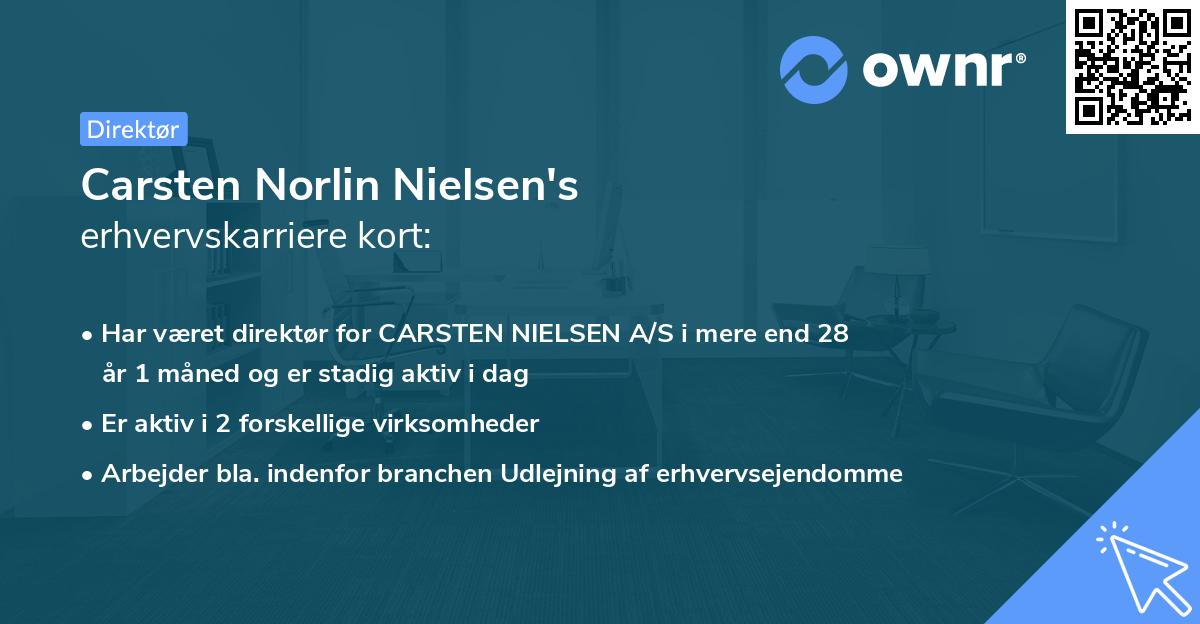 Carsten Norlin Nielsen's erhvervskarriere kort