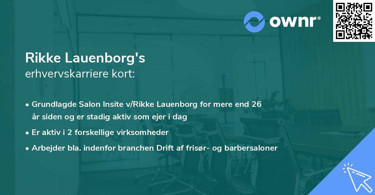 Rikke Lauenborg's erhvervskarriere kort