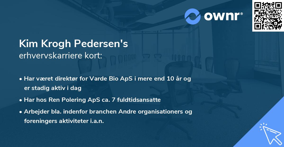 Kim Krogh Pedersen's erhvervskarriere kort