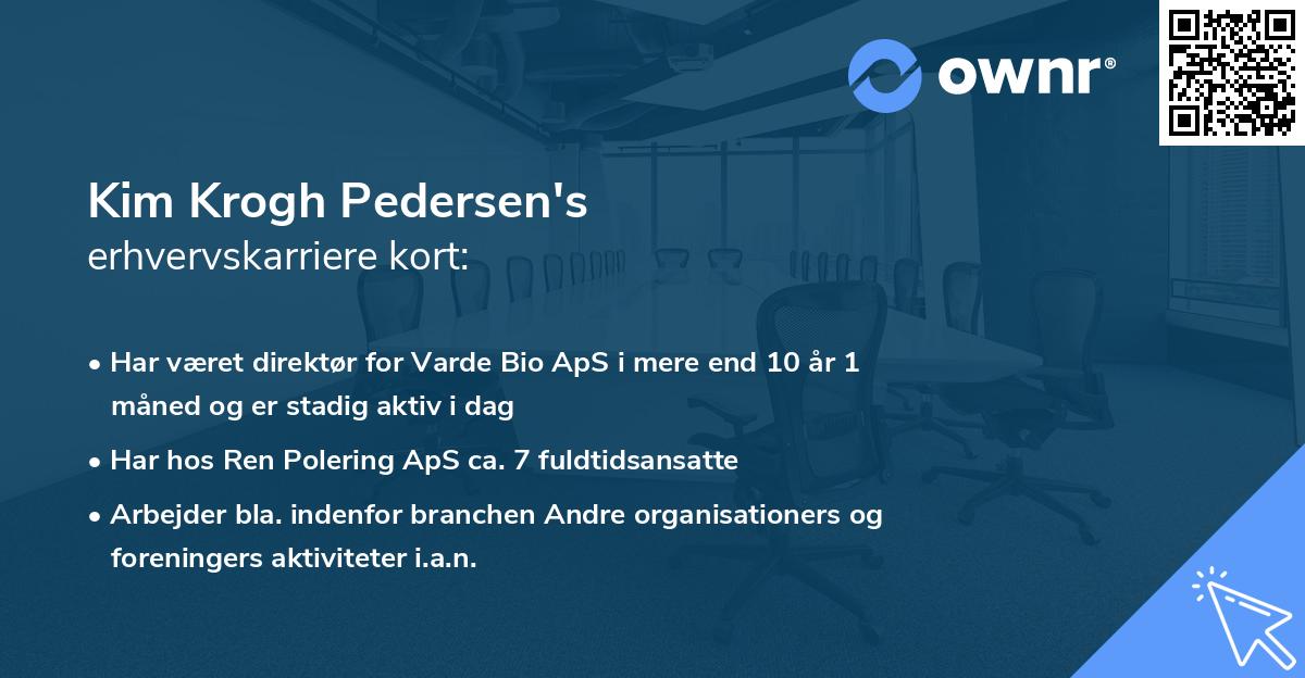 Kim Krogh Pedersen's erhvervskarriere kort