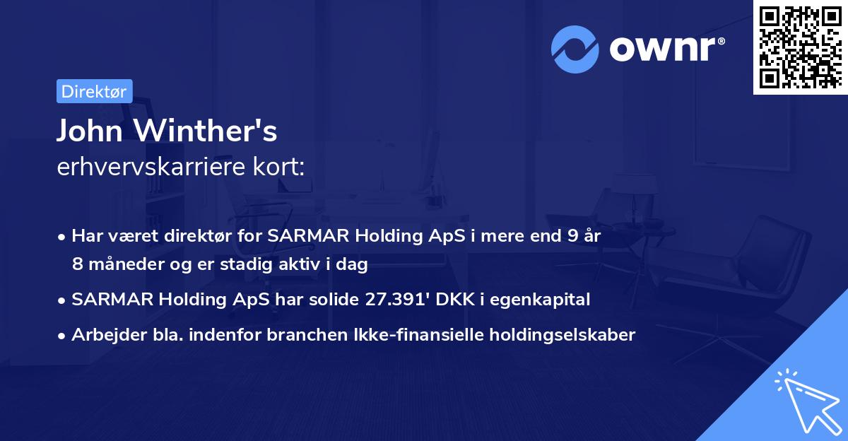 John Winther's erhvervskarriere kort