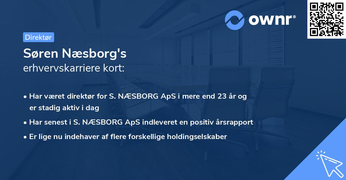 Søren Næsborg's erhvervskarriere kort