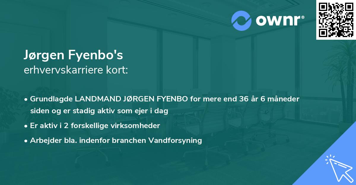 Jørgen Fyenbo's erhvervskarriere kort