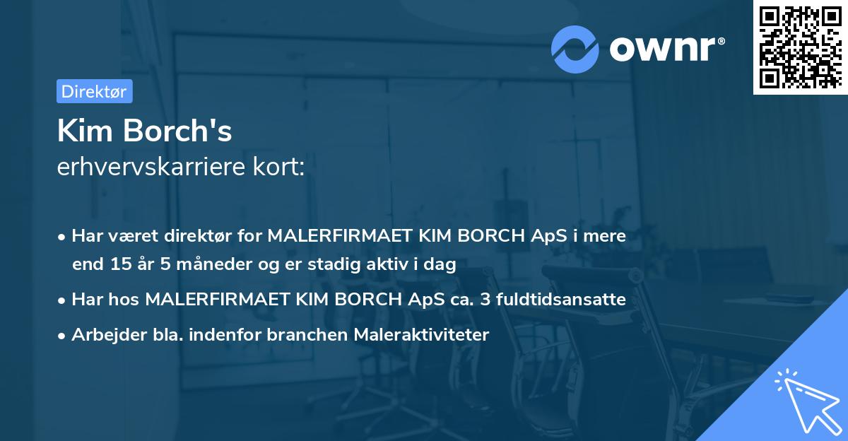Kim Borch's erhvervskarriere kort