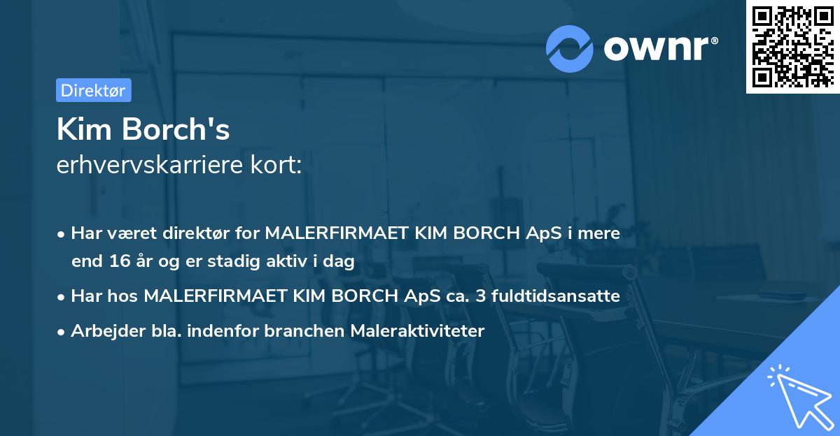 Kim Borch's erhvervskarriere kort