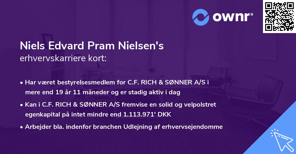Niels Edvard Pram Nielsen's erhvervskarriere kort