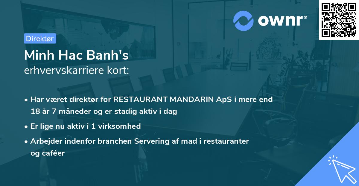 Minh Hac Banh's erhvervskarriere kort